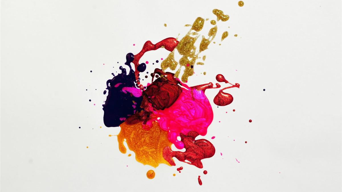 Foto Der Mehrfarbigen Abstrakten Malerei